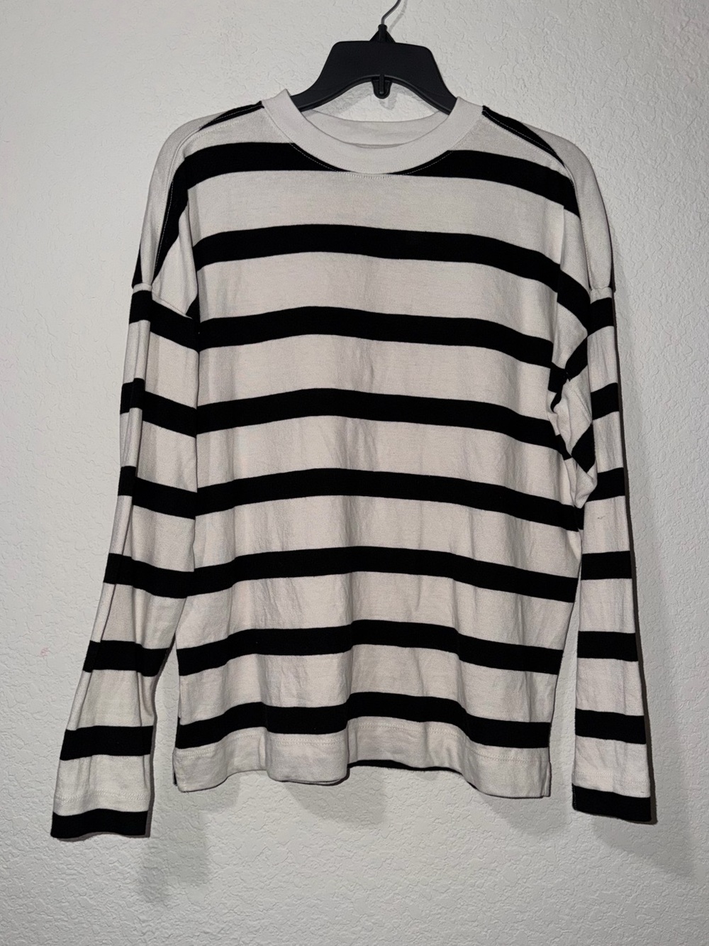 AYR The Early Morning Black & White Striped Long Sleeve Tee